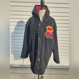 1990 Vintage Stussy Varsity Jacket Burly gear sz Large world Tribe Japan release
